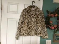 CHICO  S Women  s Animal Print Cheetah Suede Jacket Size 1 CON43 