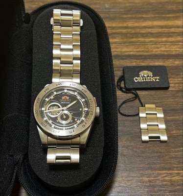 Orient Star schwarzes Zifferblatt Automatik Herrenuhr gebraucht funktioniert #