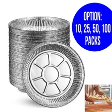 9' Inch Aluminum Pie Pan 1" Deep Baking Tin Plates Premium Quality