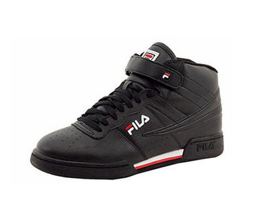 Fila Mens F-13V Lea/Syn  1VF059LX-970 BLACK/WHITE/RED HI TOP MENS CASUAL SHOE