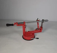 Unbranded apple patato peeler corer slicer includes suction mount red and black