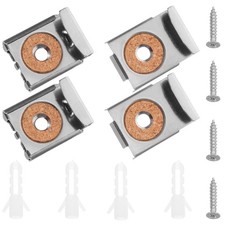  6 Sets Glass Support Clamp Bracket Mirror Holder Clips Frame Retainer
