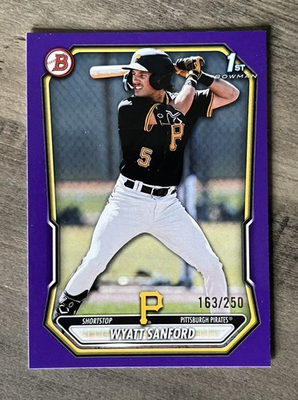 #ad #ad 2026 Bowman Wyatt Sanford 1st Bowman Purple 250 Pittsburgh Pirates Prospect $3.95