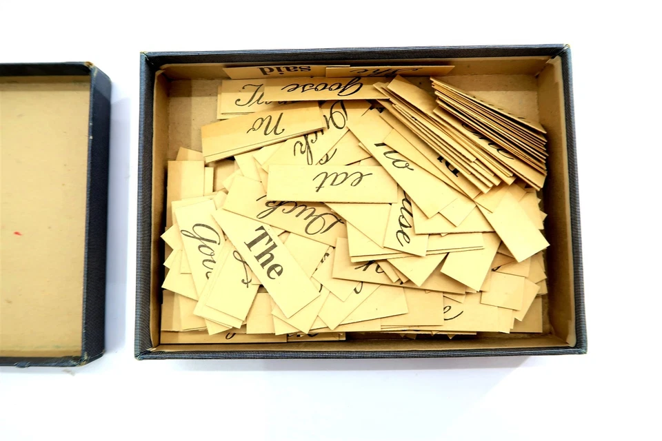 Antique 1920's EMBECO SENTENCE BUILDER by Milton Bradley in NEW / NOS Condition - Image 2 of 4