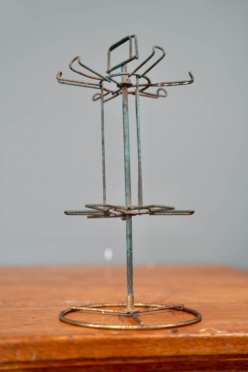 Antique Rotating Store Counter Display Rack Jewelry Stand Vintage