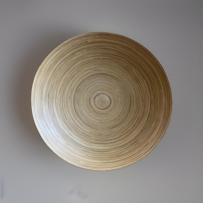 Creative Co-Op 15  Diameter Bamboo Bowl- Fruit Bowl/Decorative Wide Design