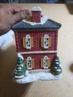 Christmas Village Square Mervyns Lighted School Building With Light,  1995. — photo 8