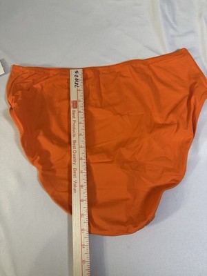 Amazon Essentials Orange Bikini Bottom XXL Women's High Waist Swim Bottom
