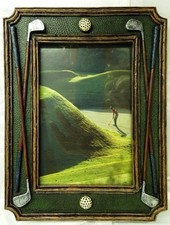 Golf Ball and Clubs Frame - Holds 4" x 6" photos - Made of resin