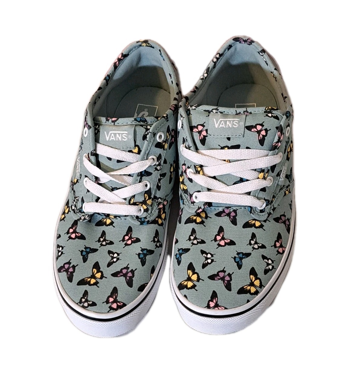 Vans Kids Girls Atwood Butterflies Printed Sneakers Casual Skate Style  US 6 thumbnail 2