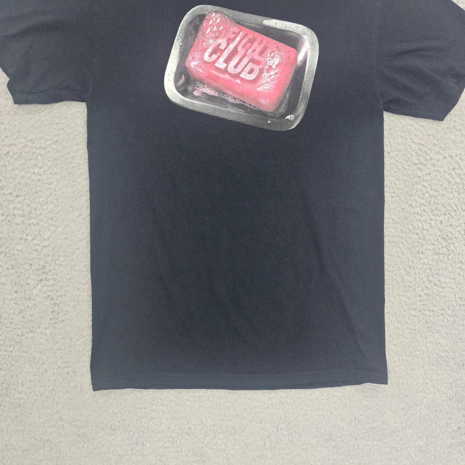 Camiseta gráfica promocional de la película Fight Club para mujer talla pequeña RARA manga corta Foto 3 de 4