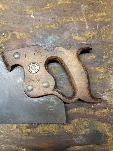Vintage Disston D-8 "PHILA" Panel Saw 24” 10 ppi Brass Medallion 