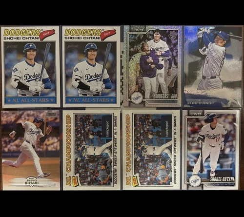 MLB Baseball Los Angeles Dodgers 25-26 Topps Shohei Ohtani 8 Card Lot MINT