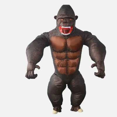 Inflatable King Kong Gorilla Costume Blow up Outfit for Halloween & Cosplay