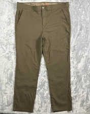 Weatherproof Vintage Men’s Stretch Chino Pants 42x30 Olive Green Regular Fit