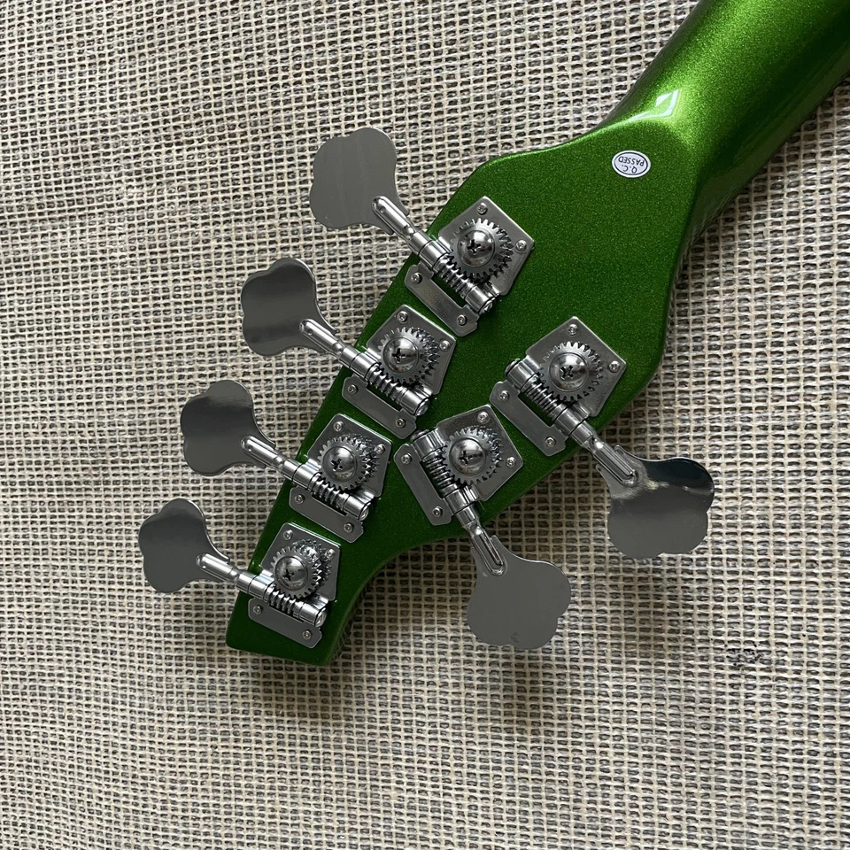 Металлический зеленый специальной формы электрическая бас-гитара активный палисандровый гриф - Изображение 4 из 4