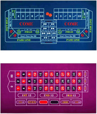 84X42" Roulette/Craps Casino Felt - Professional Grade Mat Blue/Purple