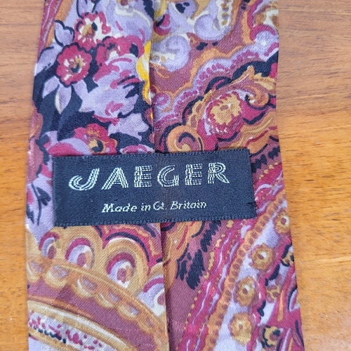 Cinturón Jaeger Seda Corbata Paisley Floral Púrpura Ancho Años 80 90 Vintage Preppy Boho - Imagen 3 de 9