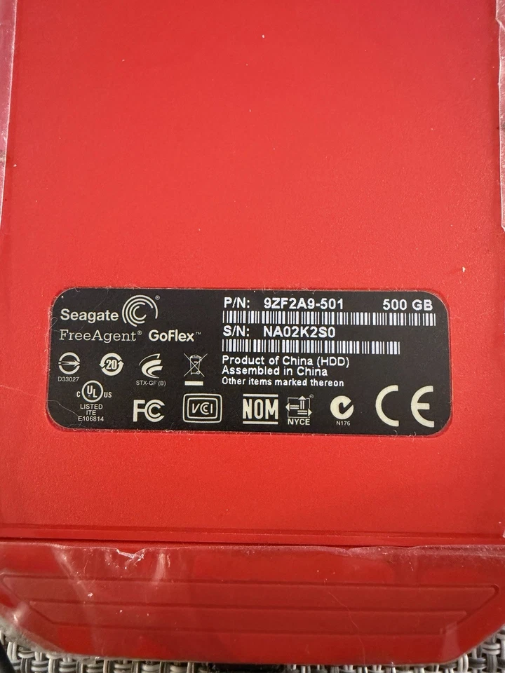 Seagate FreeAgent GoFlex 500GB Red Mint Condition - Image 2 of 3