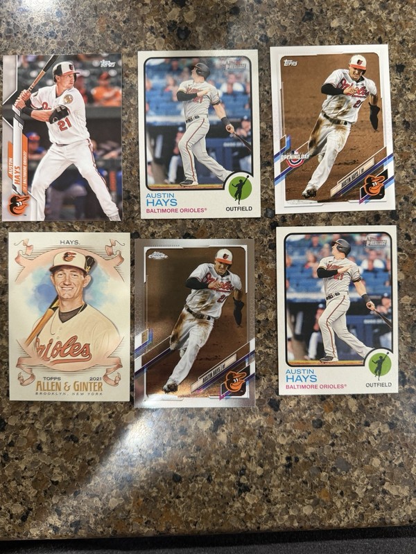 Austin Hays 6 Card Lot Baltimore Orioles Phillies Reds White Sox All Different C