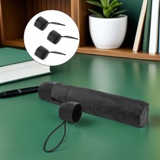 3PCS Umbrella Handle Grip Cover - Black Cylindrical Grip Sleeve with Lanyard -