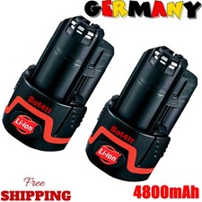 2x 4.8Ah Für Bosch BAT411 Original GBA 12V Akku Li-ion GSR GDR GSA BAT412 BAT414