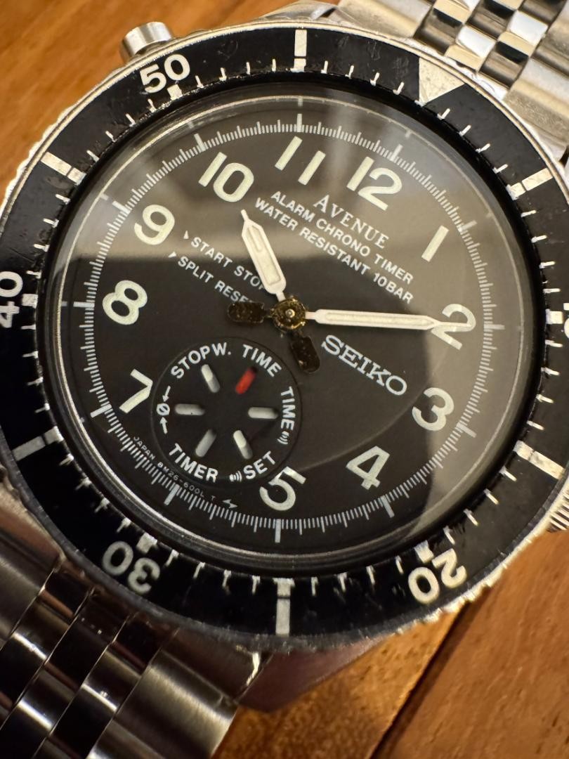 SEIKO Avenue 8M26-6000 Dancing Hands Quartz Watch 35mm Black Dial