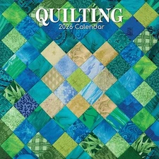 Quilting Calendar 2026 | 12" x 12" 16 Monthly Wall Calendar | Gifted Stationery