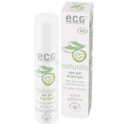 Eco Cosmetics Augengel mit Bio Aloe Vera und Bio Gurke   15 ml