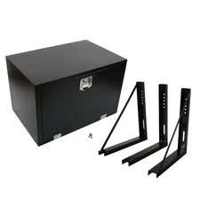 36"X24"X24" Steel Underbody Truck Trailer Tool Box+3pcs 24"x24" Mounting Bracket