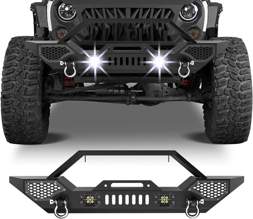 Front Bumper for 2007-2018 Wrangler JK & JKU 2/4 Door, Winch Ready Rock Crawler - 第 7/12 張圖片
