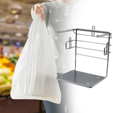Grocery Bag Holder Shopping Bag Dispenser Metal Detachable Bag Organizer for