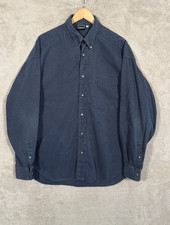 Versace Button up Shirt mens XL Cotton Blue