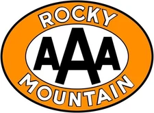 Rocky Mountain AAA, American Automobile Club NEW Sign: 18" Wide Diecut USA STEEL