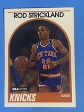 1989 HOOPS #8 ROD STRICKLAND KNICKS BASKETBALL CARD   ROOKIE. rookie card picture