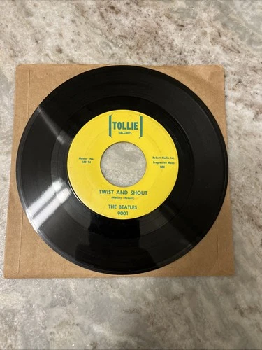 The BEATLES 45 “ Twist And Shout” TOLLIE 9001  Blue Letters Yellow Label Nice