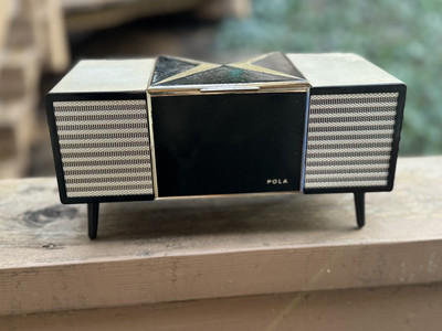 Vintage Pola MCM Record Cabinet Replica Trinket/Make Up/Music Box