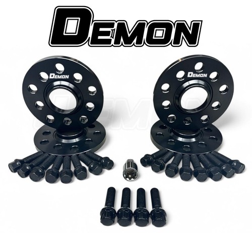 Black DEMON Wheel Spacers 15mm 20mm Bmw 5x112 G Series X1 X2 X3 X4 X5 X6 X7 66.6 - Picture 1 of 2