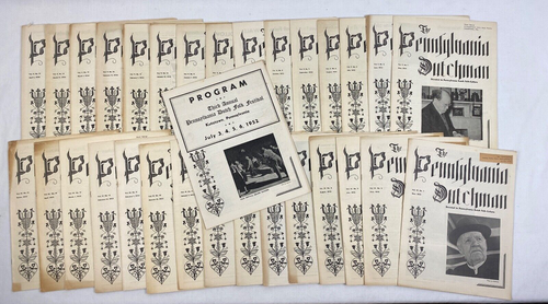 30 x The Pennsylvania Dutchman Zeitung 1952-1954 + Niederländisches Festivalprogramm