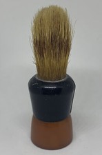 Vintage Rubberset Sterilized 203 Pure Badger Shaving Brush 4" Tall Black Brown