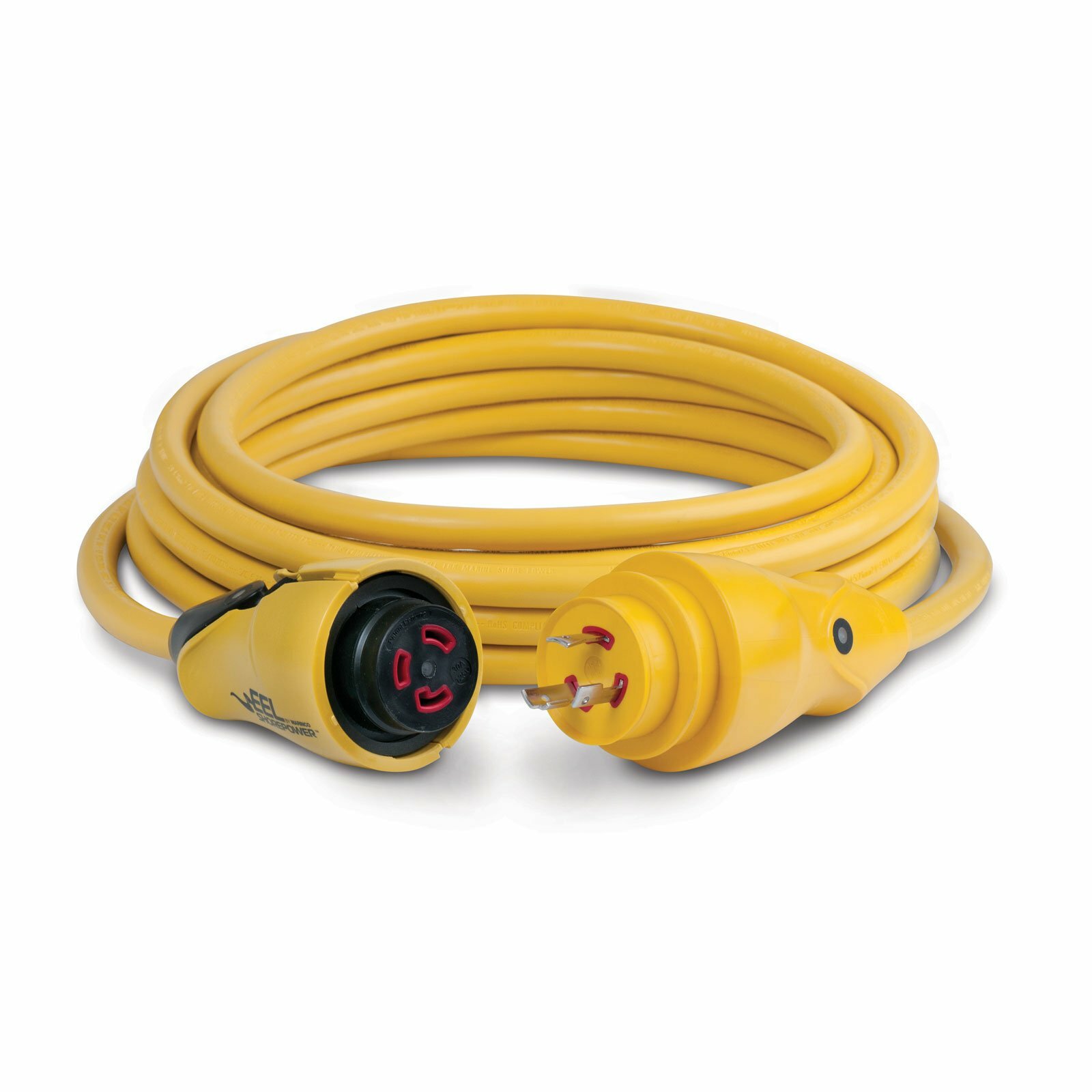Afi Marinco Shore Power Cord Set 30 Amp 125 Volt 50 Feet Yellow CS3050