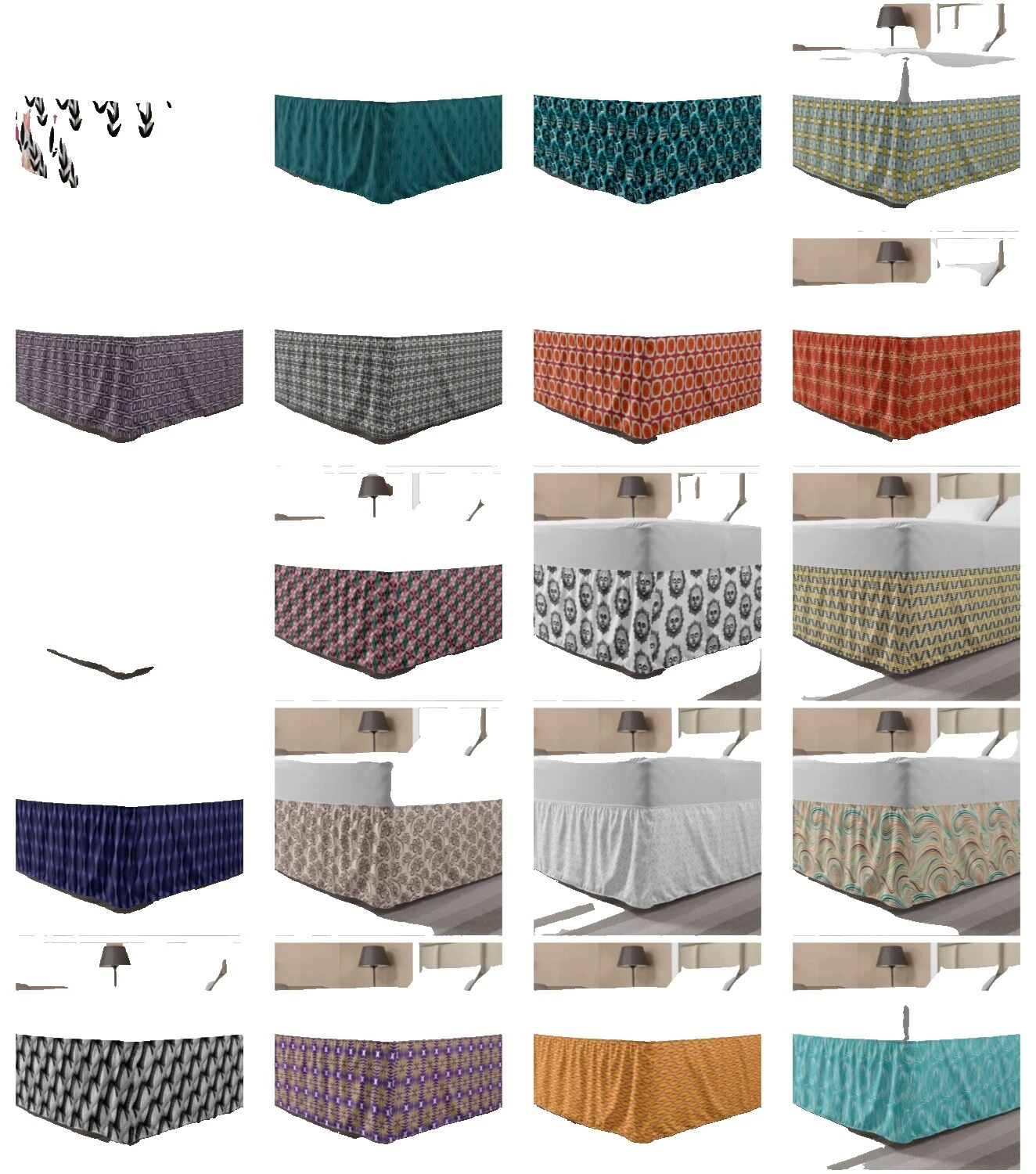 Faldas de cama abstracto Poliéster