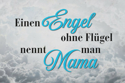 Blechschild Schild 20x30 cm - Engel ohne Flügel Mama Liebe Familie Kind Mutter