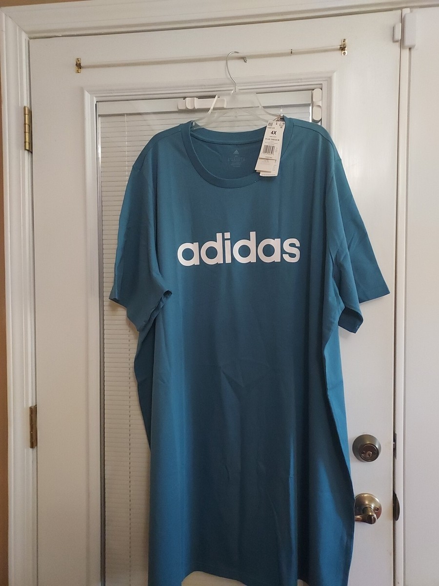 NWT ADIDAS PLUS SIZE 4X WMNS SPORTSWEAR T-SHIRT BLUE DRESS | eBay