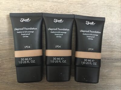 Sleek Life Proof Foundation - LP04 - 3 x 30ml - Brandneu