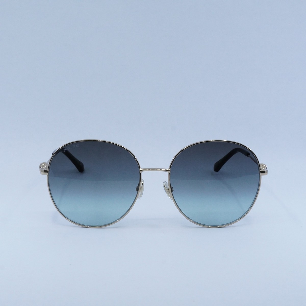 New! Jimmy Choo Sunglasses, Birdie/S PEFIB, Round, Authentic JIMMY CHOO BIRDIE/S 0PEF IB Gold Green/Grey To Green  main image 4