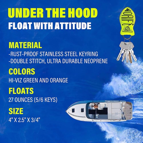 Floating Keychain Jumbo Size Waterproof Float for Boating & Fishing - Picture 7 of 8
