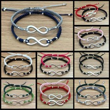 1 Set His Hers Couple Lovers Promise Braided Infinity Bracelets - 2 pcs/set