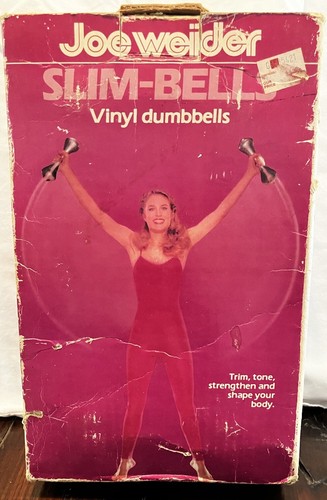Joe Weider Slim-Bells Vintage Plastic 3lb Dumbbells Original Box - Picture 4 of 4