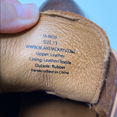 Blake McKay REID Brown Leather Brogue Wingtip Chukka Boots 